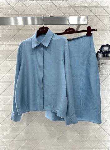 BỘ NỮ GC LỤA TƠ TẰM HOẠ TIẾT MONOGRAM – PHOM THANH LỊCH SANG TRỌNG ỘT LẦN LÀ GÂY ẤN TƯỢNG