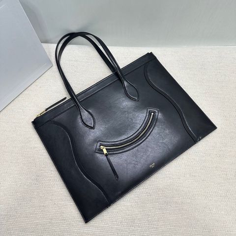 TÚI XÁCH NỮ CLN FLAT CABAS SMILE BAG PHOM TOTE SIÊU MỎNG ĐƯỜNG KHÓA CONG NHẬN DIỆN CAO