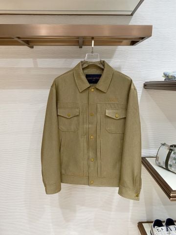 ÁO KHOÁC NAM L V PHOM JACKET CỔ BẺ NÚT LOGO LÓT MONOGRAM CHUẨN GU ÂU