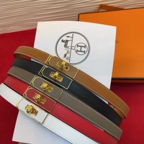 THẮT LƯNG NỮ HERM* KELLY DA HUNTER BẢN NHỎ KHÓA VÀNG CHUẨN SANG