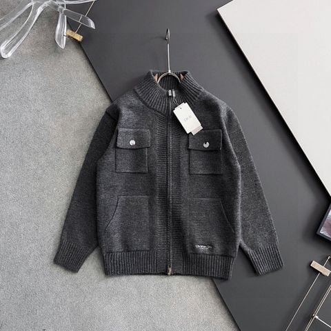 ÁO KHOÁC LEN NAM CD DÁNG CỔ ĐỨNG RIB DỆT DÀY FORM GỌN SANG