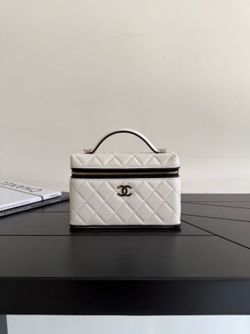 TÚI VANITY NỮ CH* MINI LUNCH BOX DA CỪU CHẦN TRÁM PHOM HỘP SANG TRỌNG