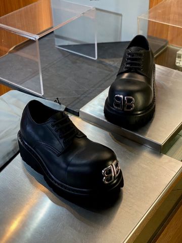 GIÀY DERBY NAM BLCG STOMPER ĐẦU TRÒN OVERSIZE, LOGO BB KIM LOẠI, ĐẾ RĂNG CƯA