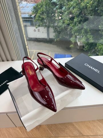 GIÀY CAO GÓT NỮ C N SLINGBACK MŨI NHỌN GÓT HÌNH HỌC SANG TRỌNG