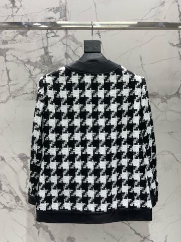 SET ÁO KHOÁC + CHÂN VÁY NỮ SL HOẠ TIẾT HOUNDSTOOTH VIỀN DA SẮC NÉT