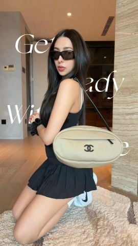 TÚI ĐEO VAI NỮ C N* COCO BEACH CANVAS DÁNG OVAL TRẺ TRUNG