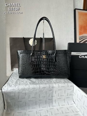 TÚI XÁCH NỮ CHN* 26S CERF CROCODILE-EMBOSSED SMALL TOTE DA BÊ VÂN CÁ SẤU PHOM NGANG CỰC SANG