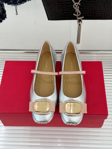 GIÀY BÚP BÊ NỮ FRG KHÓA BƯỚM ĐÍNH ĐÁ MŨI VUÔNG THANH LỊCH