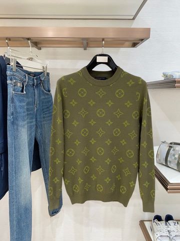 ÁO LEN NAM L V HỌA TIẾT MONOGRAM JACQUARD DỆT NỔI FORM TRẺ TRUNG ÔM GỌN TÔN DÁNG