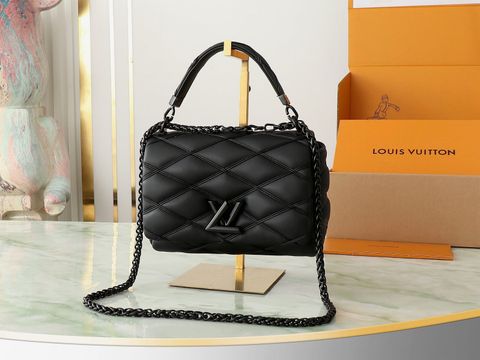 TÚI XÁCH NỮ L V GO-14 MALLETAGE CHẦN BÔNG BIỂU TƯỢNG – DÁNG TOP-HANDLE + DÂY XÍCH THANH LỊCH