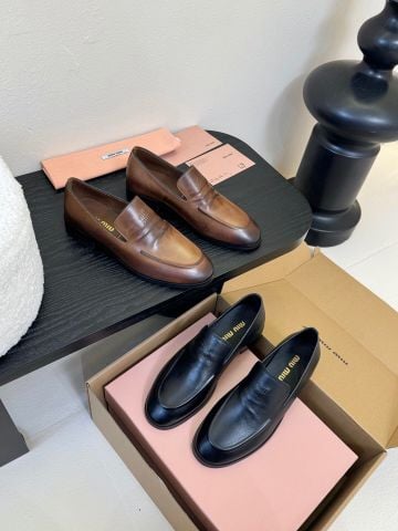 GIÀY NỮ mi.u mi.u* LOAFER BROGUE TINH TẾ