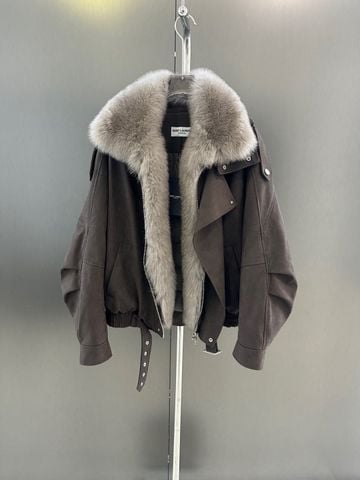 ÁO KHOÁC PHAO NỮ YSL CỔ LÔNG CÁO BẢN LỚN THÁO RỜI – GIỮ ẤM SANG TRỌNG, CHẤT LƯỢNG THƯỢNG HẠNG