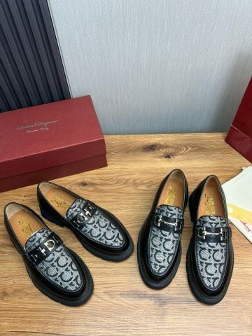 GIÀY NAM LOAFER SALVATOR*E  ĐẾ CAO HỌA TIẾT MONOGRAM SANG TRỌNG LỊCH LÃM