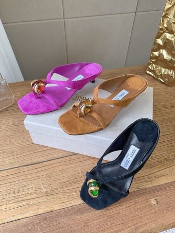 SANDAL CAO GÓT NỮ J C EMERI STONE – PHOM QUAI MẢNH ĐÍNH ĐÁ LỤC BẢO