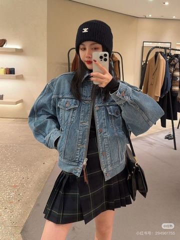 BỘ DENIM NỮ CLN DÁNG CỔ BẺ WASH VINTAGE – PHOM GỌN TÔN TỶ LỆ