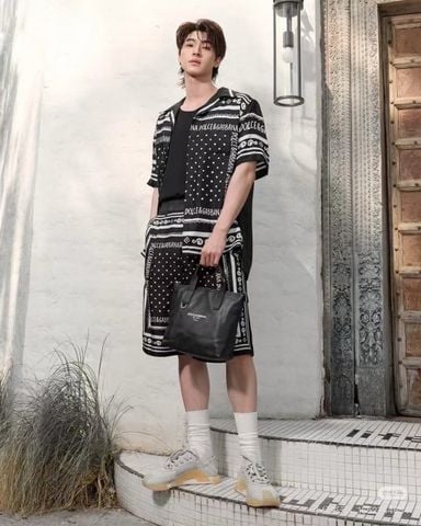 Set bộ áo sơ mi ngắn tay và quần short DG*  Silk Edition