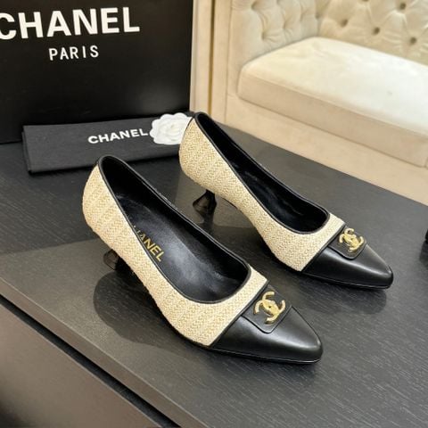 GIÀY CAO GÓT NỮ CN CAP-TOE BIỂU TƯỢNG – ĐIỂM NHẤN LOGO THANH LỊCH – GÓT 4.5CM TÔN DÁNG