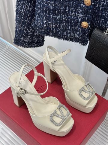 SANDAL CAO GÓT NỮ VL* VLOGO SIGNATURE ĐÍNH ĐÁ GÓT 11CM ĐẾ PLATFORM 3.5CM