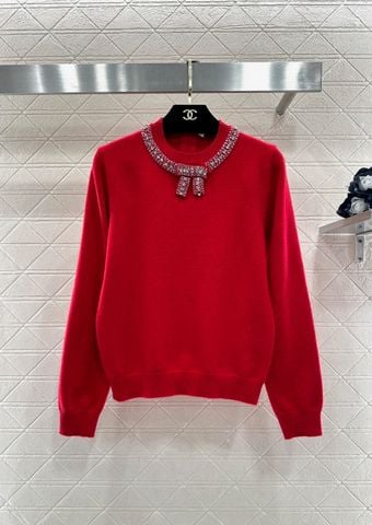 ÁO LEN NỮ VLT ĐÍNH NƠ ĐÁ LẤP LÁNH Ở VIỀN CỔ – NHẤN SANG TINH TẾ