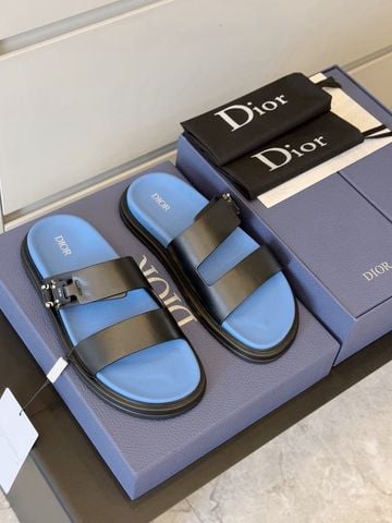 Dép nam Di*or* Aqua quai da bò lỳ đế phối màu cao cấp