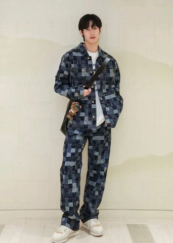 Bộ quần áo nam L*V  Damier Patchwork Denim