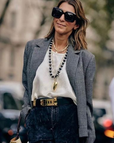 THẮT LƯNG NỮ H M KELLY STUDDED BUCKLE DA BÊ EPSOM-TEXTURED