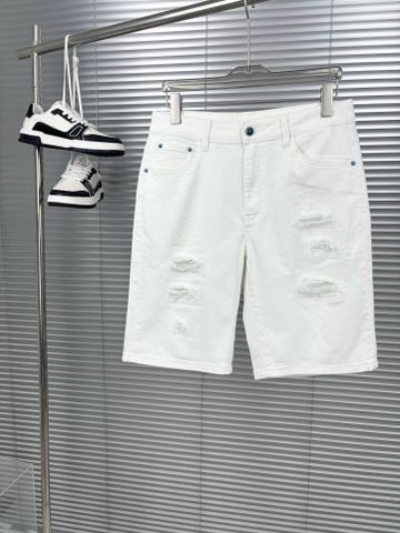 Quần short jeans nam màu trắng