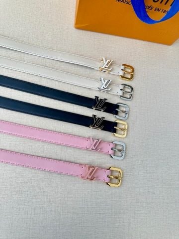 Thắt lưng nữ LV* Darling bản nhỏ hồng pastel