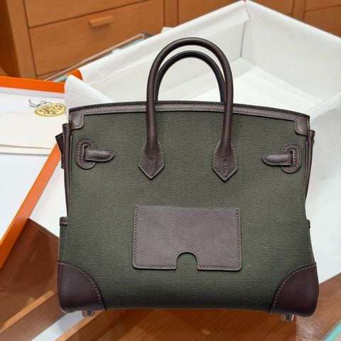 TÚI XÁCH NỮ H M BIRKIN CARGO 35 TOILE GOÉLAND PHỐI DA SWIFT – CHẤT LƯỢNG THƯỢNG HẠNG