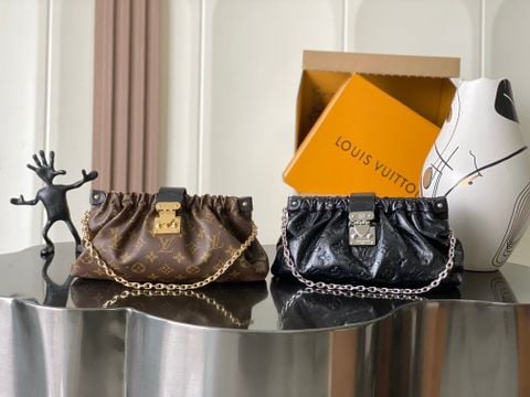 TÚI ĐEO VAI NỮ L V POCHETTE SLING DÁNG POUCH XẾP LY