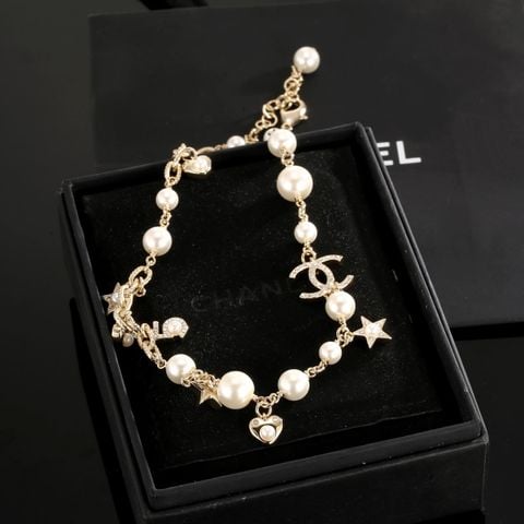 VÒNG CỔ NỮ C N ĐÍNH NGỌC TRAI PHỐI CHARM NGÔI SAO – TRÁI TIM