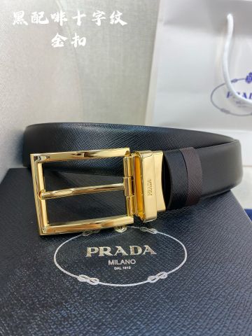 THẮT LƯNG NAM PRAD* MẶT KHÓA CHỮ NHẬT TỐI GIẢN
