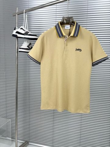 Áo polo nam lưới cotton BURBERR*Y  piqué cao cấp
