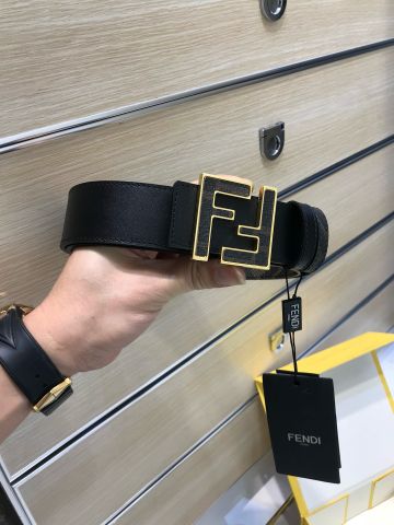 THẮT LƯNG NAM FENDI*  38MM MONOGRAM FF MẠ VÀNG