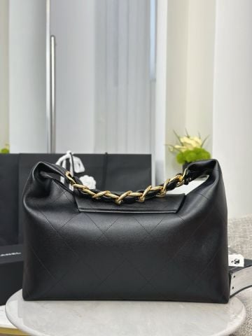 TÚI HOBO NỮ CN PHIÊN BẢN 25K QUAI XÍCH BẢN LỚN – NẮP GẬP CHẦN TRÁM ĐẲNG CẤP