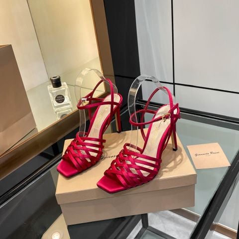 SANDAL CAO GÓT NỮ GVR DÂY ĐAN NGHỆ THUẬT – DÁNG MẢNH TÔN CHÂN, GÓT 10CM