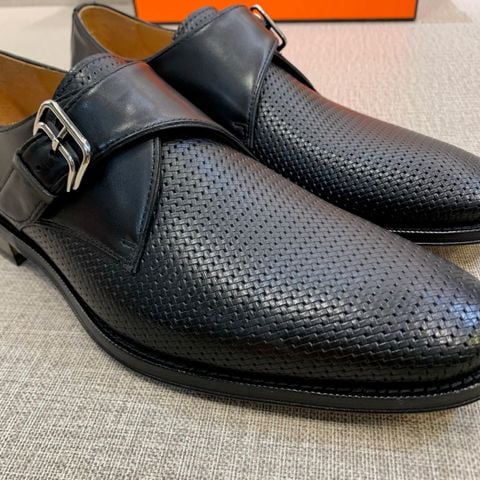 GIÀY TÂY NAM H M MONK STRAP DA BÒ DẬP ĐAN FORM THON GỌN