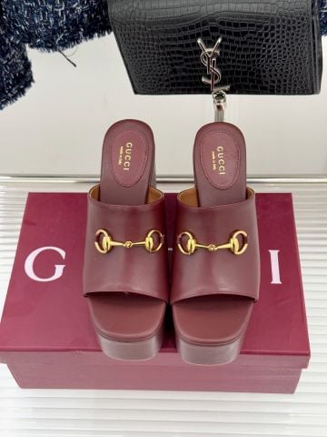 SANDAL CAO GÓT NỮ GC* HORSEBIT DÁNG MULE “FISHMOUTH” ĐẾ ĐỘN 10CM