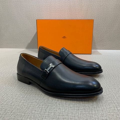 GIÀY NAM LOAFER H M KHÓA H KIM LOẠI DA BÒ TRƠN FORM GỌN SANG TRỌNG