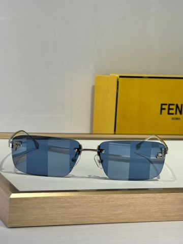 KÍNH MẮT NỮ FEND* FIRST CRYSTAL GỌNG KIM LOẠI PALLADIUM, MẮT XANH PEQUIN SANG TRỌNG