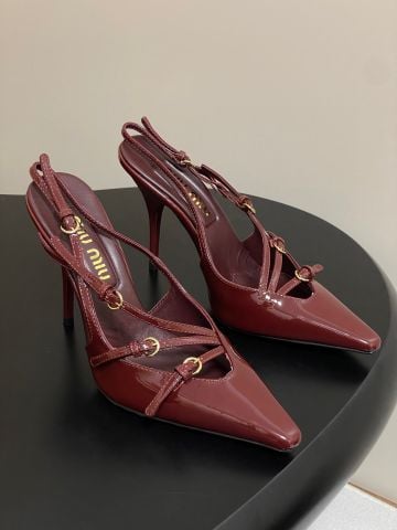 Giày cao gót mi.u mi.u* Slingback cao gót