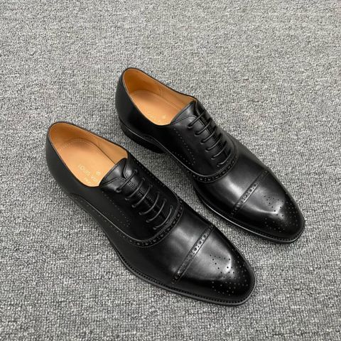 Giày Tây Nam L*V – Oxford Cap-Toe Burgundy Patina