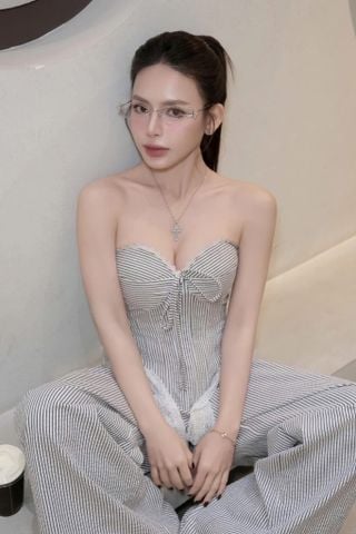 KÍNH MẮT NỮ GM ORORA GỌNG RIMLESS ĐÍNH ĐÁ VƯƠNG MIỆN CỰC SANG