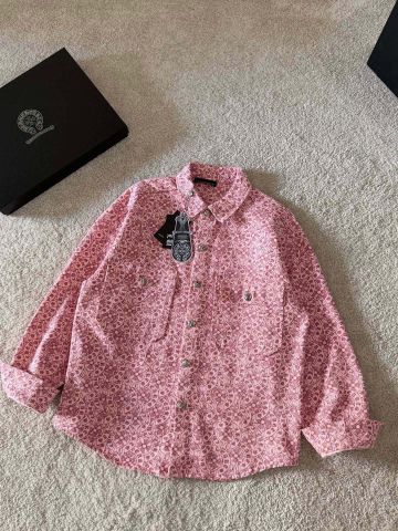 ÁO KHOÁC UNISEX CH JACQUARD HỌA TIẾT CHỮ FULLPRINT – DENIM HEAVY WASH, FORM ĐỨNG SANG