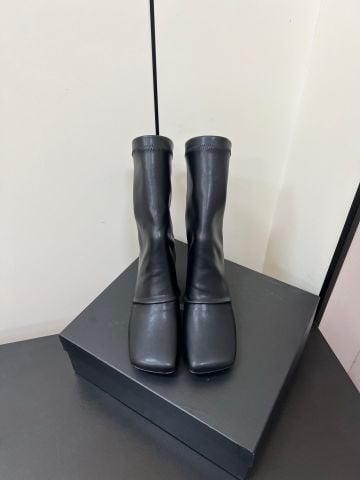 BOOT NỮ UW DÁNG THUN CO GIÃN RETRO ÔM CỔ CHÂN