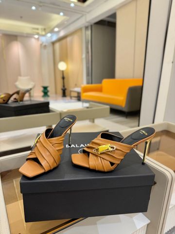 Dép cao gót  mule BALMAIN*  gót 9,5 cm