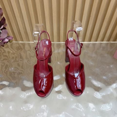 SANDAL CAO GÓT NỮ MM PLATFORM SANG TRỌNG – GÓT THÔ NẸP LOGO TINH XẢO