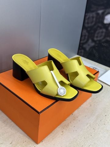 SANDAL CAO GÓT NỮ H M HELIA 60 DA LỲ CAO CẤP – PHOM H-CUT KINH ĐIỂN, GÓT THÔ 6CM