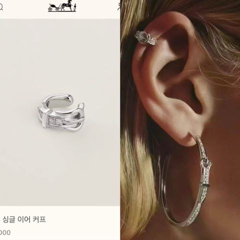 KẸP TAI NỮ H M DÁNG BELT BUCKLE ĐÍNH ĐÁ – PHOM EAR CUFF ÔM VÀNH TAI SANG TRỌNG ỜI THANH LỊCH SANG TRỌNG