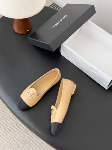 GIÀY BỆT NỮ CN* DÁNG VINTAGE MŨI PHỐI BIỂU TƯỢNG CC – ÔM CHÂN TÔN DÁNG